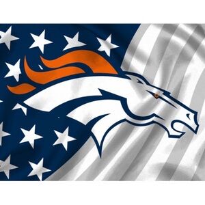 Denver Broncos Football Flag 3x5 Feet Grommets Fast Same Day Shipping
